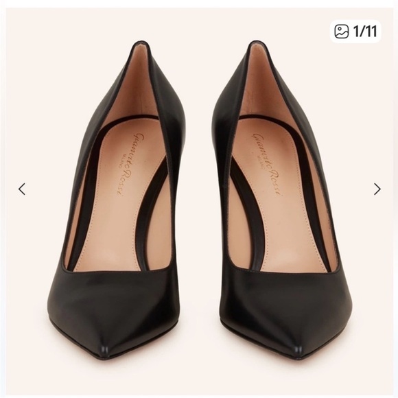 Gianvito Rossi Shoes - Gianvito Rossi Elegant Black Leather Block Heels